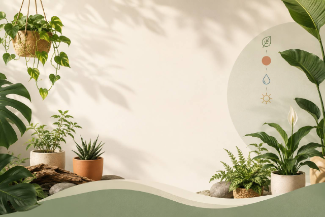 Feuilles jaunies avec nervures vertes sur une plante en pot